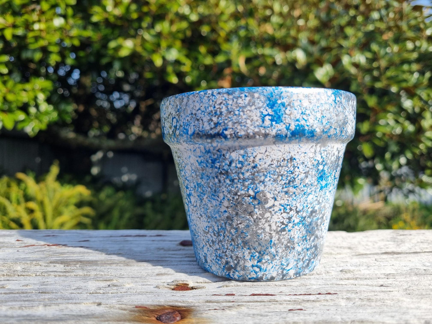 Hand painted plant pot