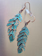 Plant Earrings - Blue Dangling