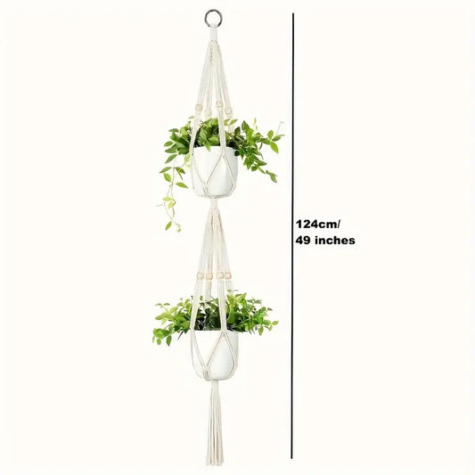 Macramé Plant Hanger - Double Drop